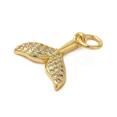 Rack Plating Brass Micro Pave Cubic Zirconia Charms KK-P279-24G-1