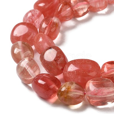 Cherry Quartz Glass Beads Strands G-A247-06-1-1