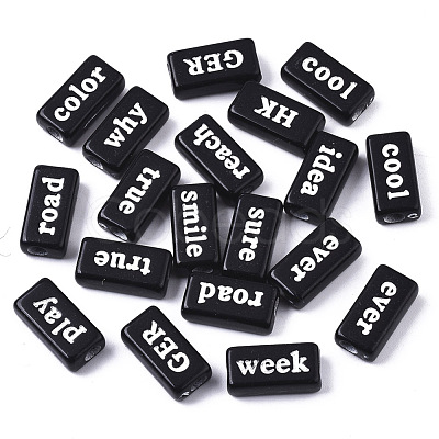 Opaque Spray Painted Acrylic Beads MACR-N008-23B-1