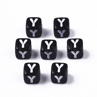 Opaque Acrylic Beads LS-SACR-N002-01Y-1