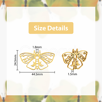 12Pcs 2 Colors 201 Stainless Steel Pendants STAS-DC0013-95-1