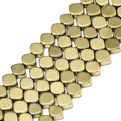 Electroplate Non-magnetic Synthetic Hematite Beads Strands G-S352-60-1