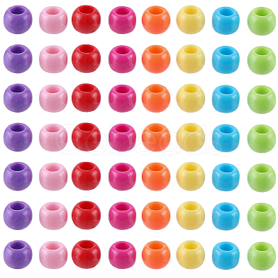 400Pcs Acrylic European Beads MACR-SP0001-02-1