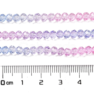 Transparent Painted Glass Beads Strands X1-DGLA-A034-T4mm-A08-1