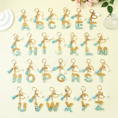 Transparent Epoxy Resin Pendant Keychains KEYC-FS00022-16-1