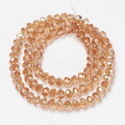 Electroplate Glass Beads Strands EGLA-A034-T4mm-J14-1