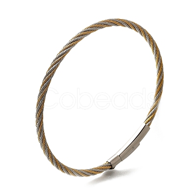 304 Stainless Steel Bangles for Women BJEW-C091-02C-GP-1