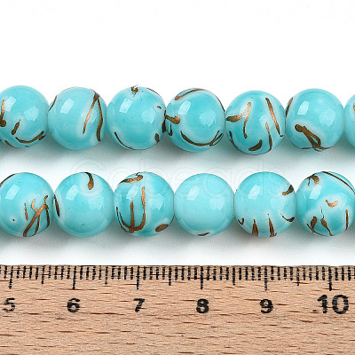 Baking Paint Glass Beads X1-DGLA-N010-10mm-03-1