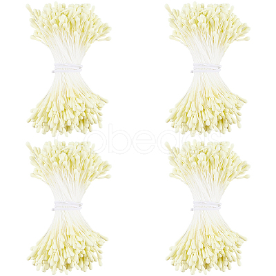 Gypsum with Cotton Cord Artificial Flower Core DIY-WH20007-36A-02-1