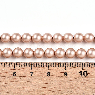 Baking Paint Pearlized Glass Pearl Bead Strands HY-N002-6mm-C02-1