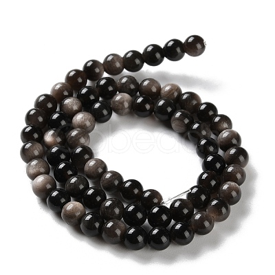 Natural Silver Obsidian Beads Strands G-S150-20A-6mm-1