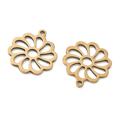 Hollow 201 Stainless Steel Pendants STAS-F337-10A-G-1