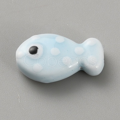 Handmade Porcelain Beads PORC-WH20001-02K-1