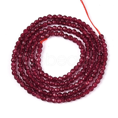 Dyed Natural Ruby Beads Strands G-T143-06-1