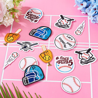 16Pcs 8 Styles Computerized Embroidery Cloth Iron on/Sew on Patches DIY-TA0012-13-1