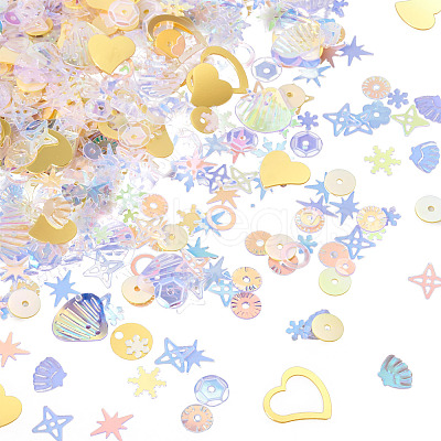 100G Plastic Sequins Beads PVC-TA0001-04A-1