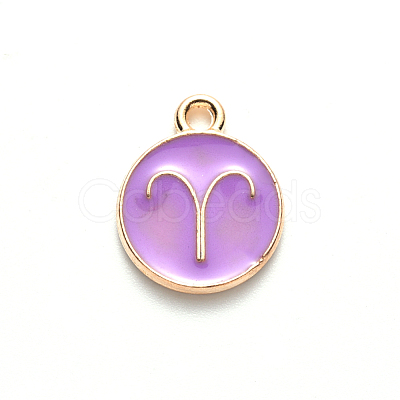 Alloy Enamel Pendants X-ENAM-S124-01B-01A-1