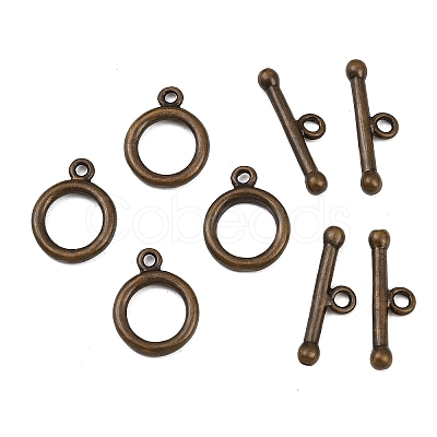 Brass Toggle Clasps KK-P141-01AB-1