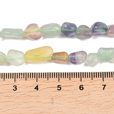 Natural Colorful Fluorite Beads Strands G-P497-01C-18-1