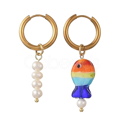 202 Stainless Steel Hoop Earrings EJEW-JE07422-1
