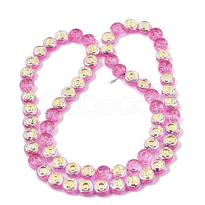Electroplate Baking Paint Transparent Glass Beads Strands GL-CBA2ED2-05A-1