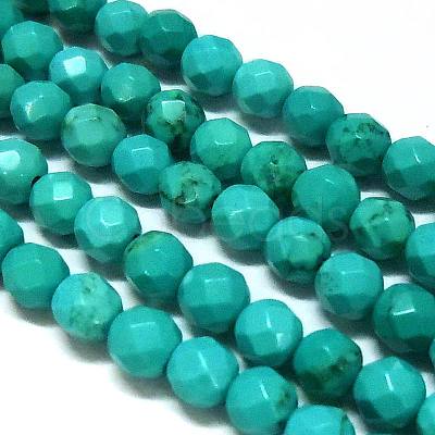 Natural Magnesite Round Beads Strands TURQ-L020-4mm-02-1