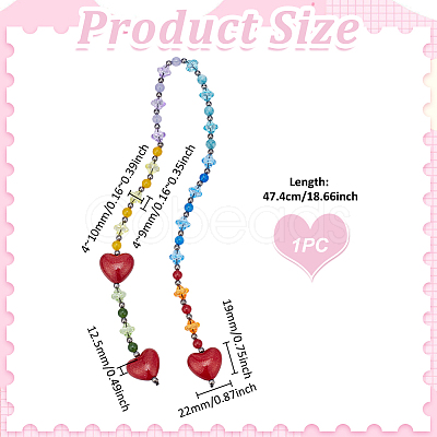 1Pc Alloy & Resin Heart Bag Charms FIND-UN0010-34B-1