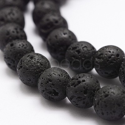 Natural Lava Rock Bead Strands X-G-A163-03-8mm-1