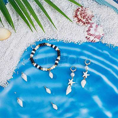 80Pcs 3 Styles Spiral Shell Pendants FIND-SC0012-93-1