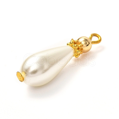 Glass Pearl Pendants PALLOY-JF00902-1