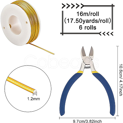 BENECREAT Round Aluminum Wire AW-BC0003-32D-1.2mm-1