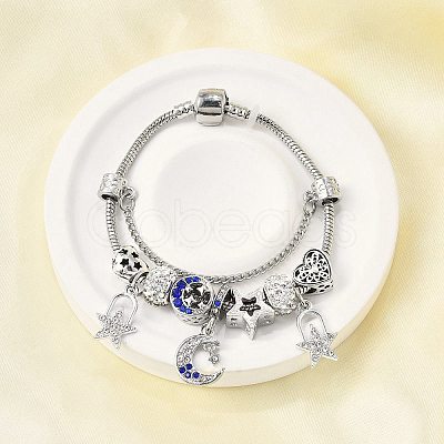 Alloy European Beads Charm Bracelets BJEW-F495-20P-1