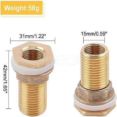 Brass Water Tank Connector AJEW-WH0119-02A-1