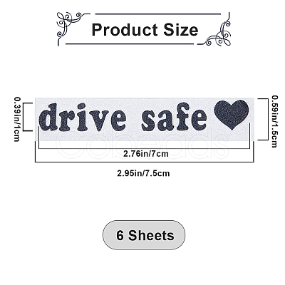 Laser PVC Drive Safe Self Adhesive Car Stickers STIC-WH0013-09C-1