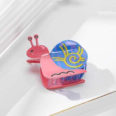 Snail Cellulose Acetate(Resin) Claw Hair Clips PW-WG216E6-03-1