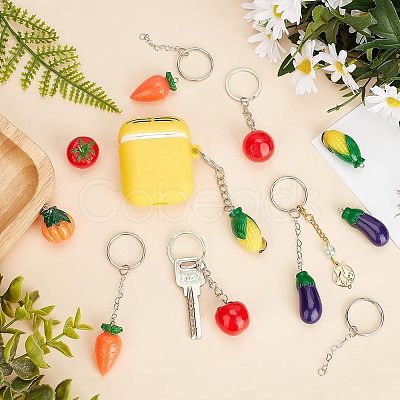 DIY Vegetables Themed Keychain Making Kits DIY-NB0004-62-1