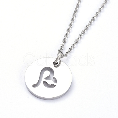 Non-Tarnish 304 Stainless Steel Pendant Necklaces NJEW-E147-04P-1