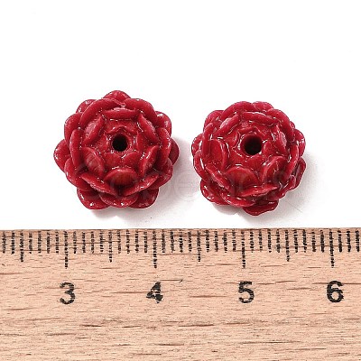Synthetic Coral Dyed Carved Beads CORA-H004-01-1