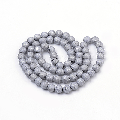 Electroplate Glass Bead Strands EGLA-S134-8mm-08-1