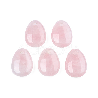 Natural Rose Quartz Pendants G-N0325-15D-1
