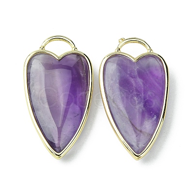 Natural Amethyst Pendants G-O204-02G-1