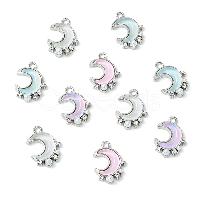 10Pcs Alloy Glass Pendants FIND-YW0008-90A-1