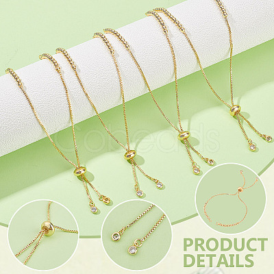 12Pcs Brass Beaded Slider Bracelets MAK-GA0001-02-1