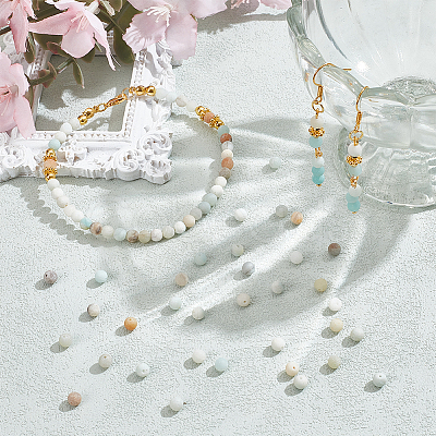 2 Strands Natural Flower Amazonite Beads Strands G-NB0006-06-1