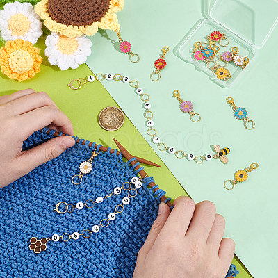 DIY Bee Daisy Knitting Tool Sets HJEW-UN00027-1