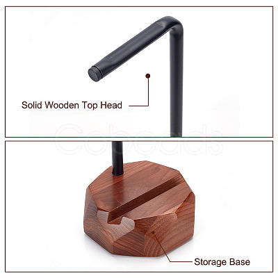 Wood Headset Display Stands Holder AJEW-WH0471-109B-1