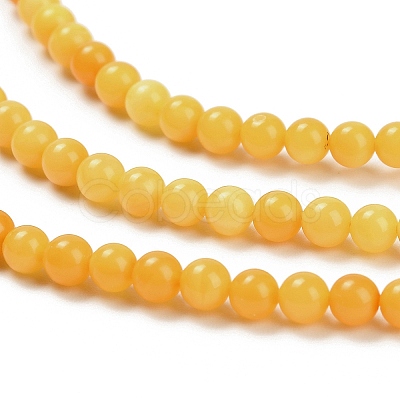 Natural Beeswax Beads Strands G-Z100-A01-4mm-1