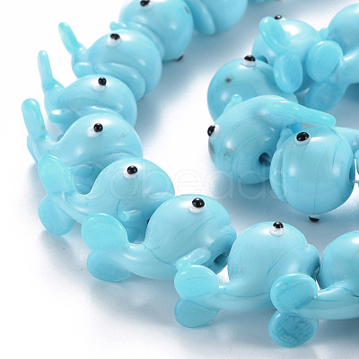 Handmade Bumpy Lampwork Beads Strands LAMP-S194-018-B01-1