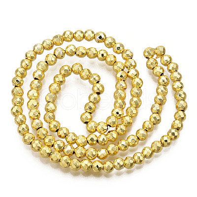 Electroplate Non-magnetic Synthetic Hematite Bead Strands G-Q465-16G-1