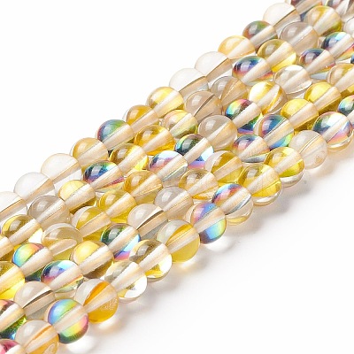 Synthetic Moonstone Beads Strands G-E573-02A-19-1